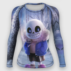 Женский рашгард 3D Winter forest & Sans