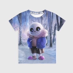 Детская футболка 3D Winter forest & Sans
