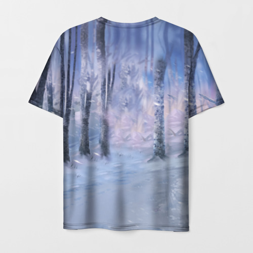 Мужская футболка 3D Winter forest & Sans - фото 2
