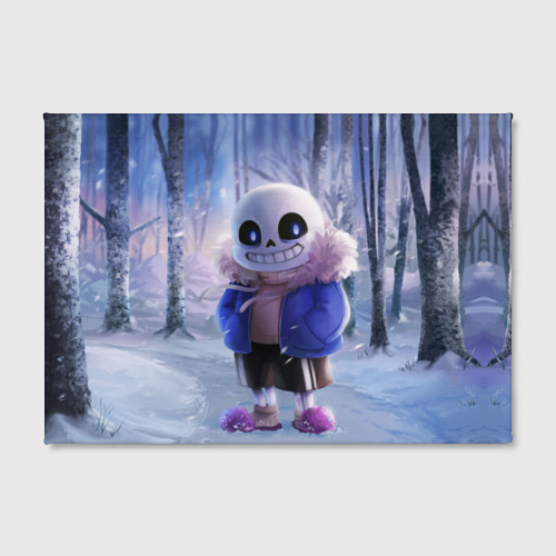 Холст прямоугольный Winter forest & Sans, цвет 3D печать - фото 2