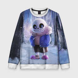 Детский свитшот 3D Winter forest & Sans