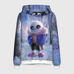 Мужская толстовка 3D Winter forest & Sans