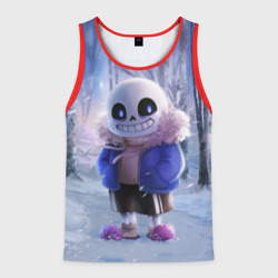 Мужская майка 3D Winter forest & Sans