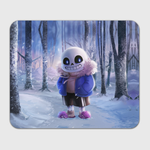 Прямоугольный коврик для мышки Winter forest & Sans