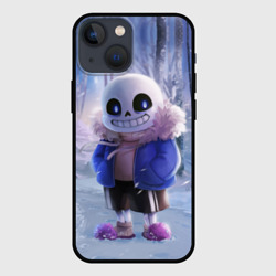 Чехол для iPhone 13 mini Winter forest & Sans