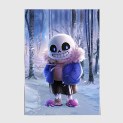 Постер Winter forest & Sans