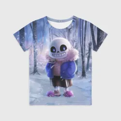 Детская футболка 3D Winter forest & Sans