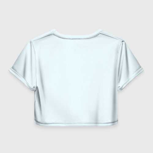 Женская футболка Crop-top 3D Santa Sans, цвет 3D печать - фото 2
