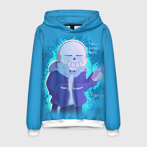 Мужская толстовка 3D winter Sans, цвет белый