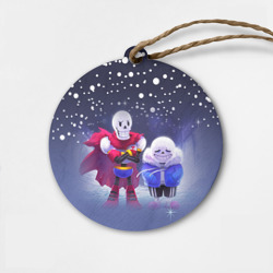 Деревянная игрушка круг Sans & Papyrus