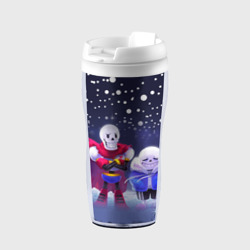 Термокружка-непроливайка Sans & Papyrus