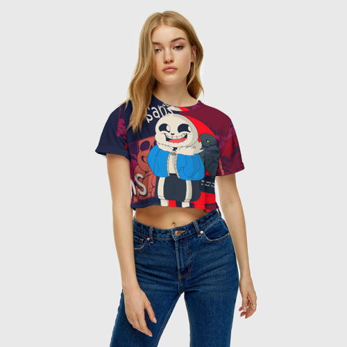 Женская футболка Crop-top 3D Sans - фото 4