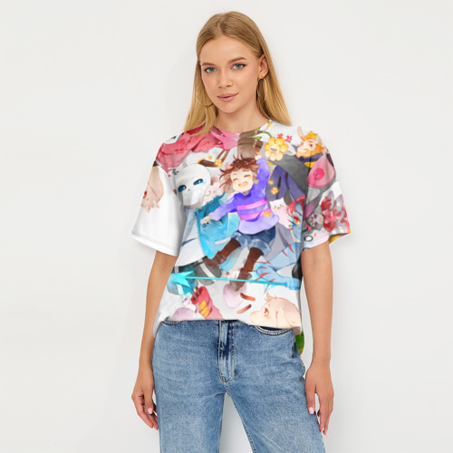 Женская футболка oversize 3D Герои подземелья, цвет 3D печать - фото 5
