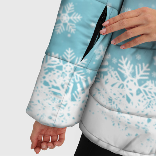 Женская зимняя куртка 3D с принтом Рудольф, фото #4