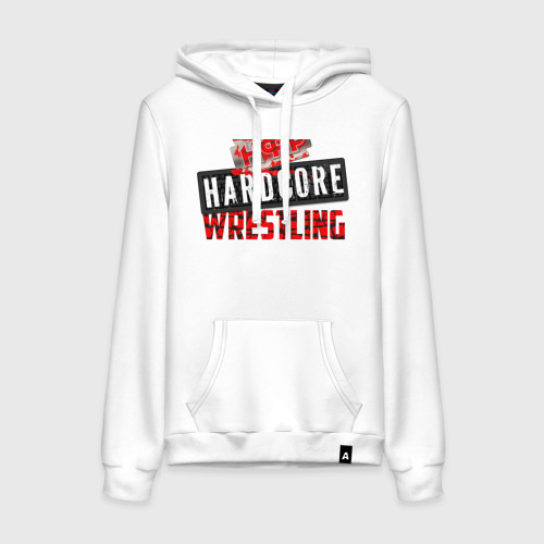 Женская толстовка хлопок НФР Hardcore Wrestling, цвет белый