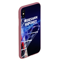 Чехол для iPhone XS Max матовый Русский хоккей - фото 2
