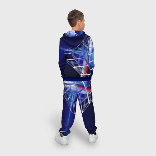 Детский костюм 3D с принтом Русский хоккей, вид сзади #2