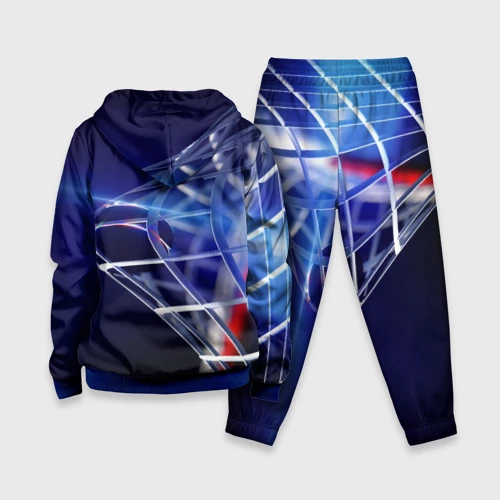 Детский костюм 3D с принтом Русский хоккей, вид сзади #1