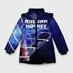 Зимняя куртка для девочек 3D Русский хоккей