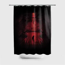 Штора 3D для ванной Alien