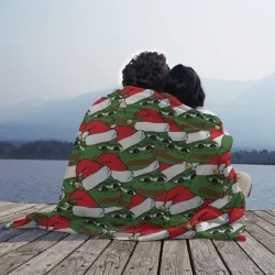 Плед 3D Sad frog new year - фото 2