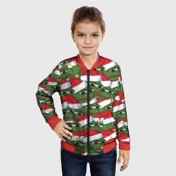 Детский бомбер 3D Sad frog new year - фото 2