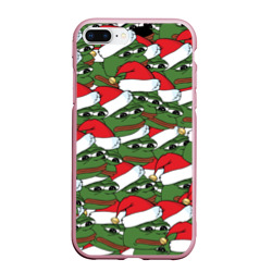 Чехол для iPhone 7Plus/8 Plus матовый Sad frog new year