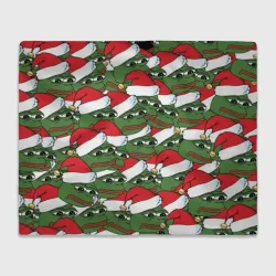 Плед 3D Sad frog new year