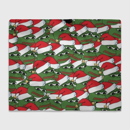 Плед 3D Sad frog new year
