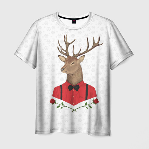 Мужская футболка 3D Christmas Deer