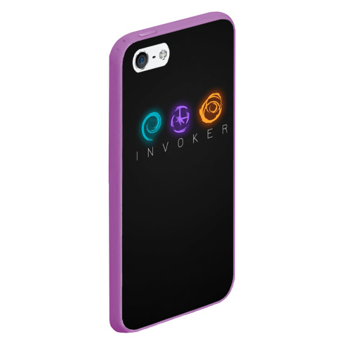 Чехол для iPhone 5/5S матовый Стихии, цвет фиолетовый - фото 3