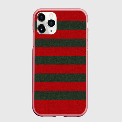 Чехол для iPhone 11 Pro Max матовый Красно-полосатый