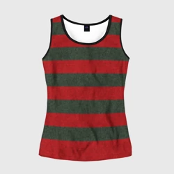 Женская майка 3D Красно-полосатый