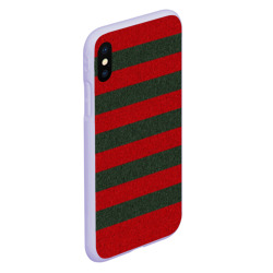 Чехол для iPhone XS Max матовый Красно-полосатый - фото 2