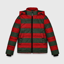 Зимняя куртка для мальчиков 3D Красно-полосатый