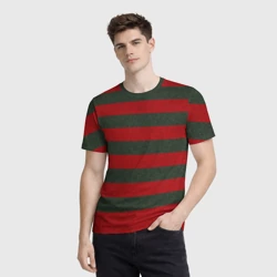 Мужская футболка 3D Красно-полосатый - фото 2