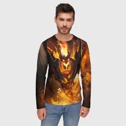 Мужской лонгслив 3D Fire - фото 2