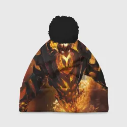Шапка 3D c помпоном Fire
