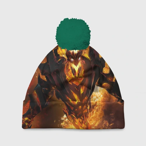 Шапка 3D c помпоном Fire