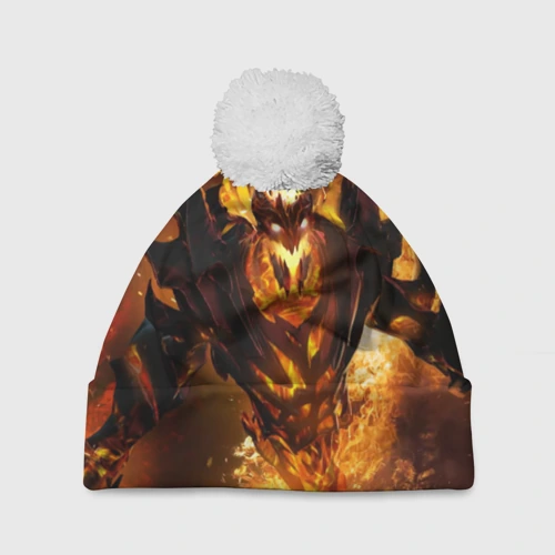 Шапка 3D c помпоном Fire