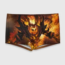 Мужские купальные плавки 3D Fire