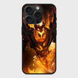 Чехол силиконовый для Apple iPhone 15 Pro матовый Fire