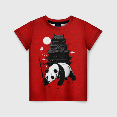 Детская футболка 3D Panda Warrior, цвет 3D печать