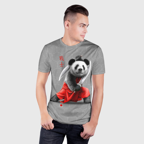 Мужская футболка 3D Slim Master Panda, цвет 3D печать - фото 3