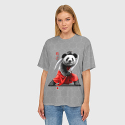 Женская футболка oversize 3D Master Panda - фото 2