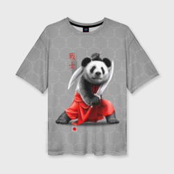 Женская футболка oversize 3D Master Panda