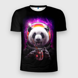 Мужская футболка 3D Slim Panda Cosmonaut