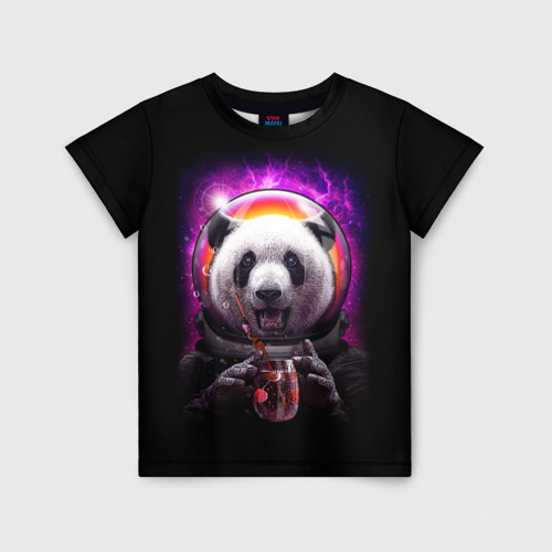 Детская футболка 3D Panda Cosmonaut, цвет 3D печать