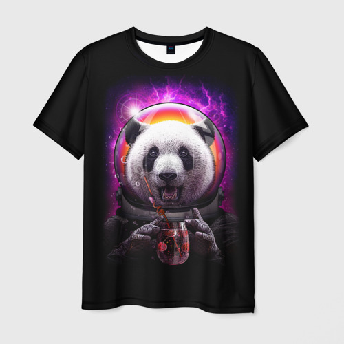 Мужская футболка 3D Panda Cosmonaut