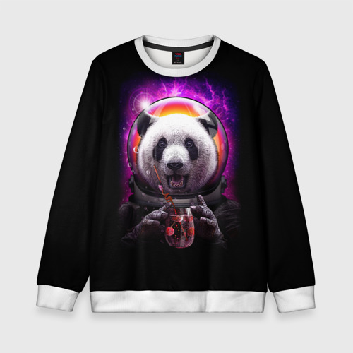 Детский свитшот 3D Panda Cosmonaut, цвет 3D печать